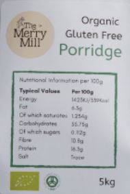 Merry Mill Organic Gluten Free Porridge